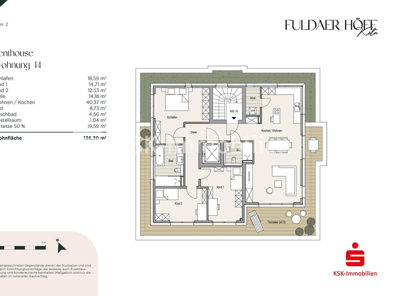 Grundriss Haus 2 Wohnung 14