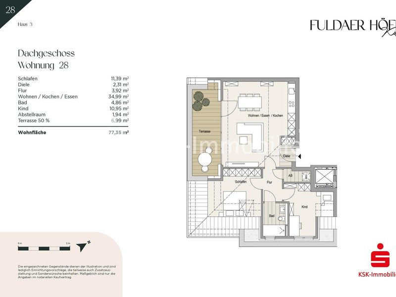 Grundriss Haus 3 Wohnung 28