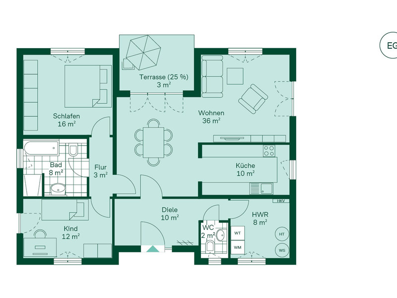 Einfamilienhaus Grundriss