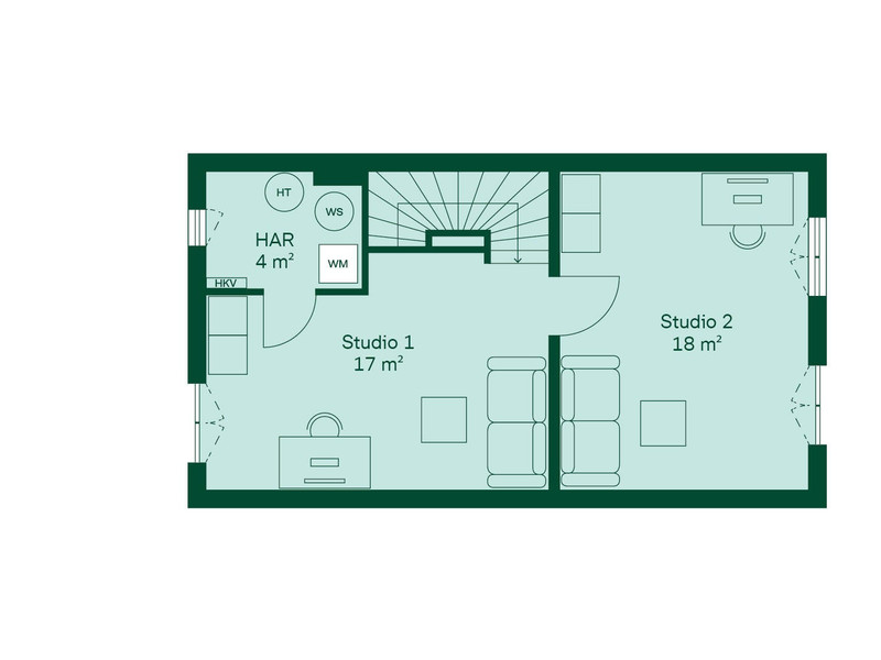 zwei weitere Zimmer im Dachgeschoss