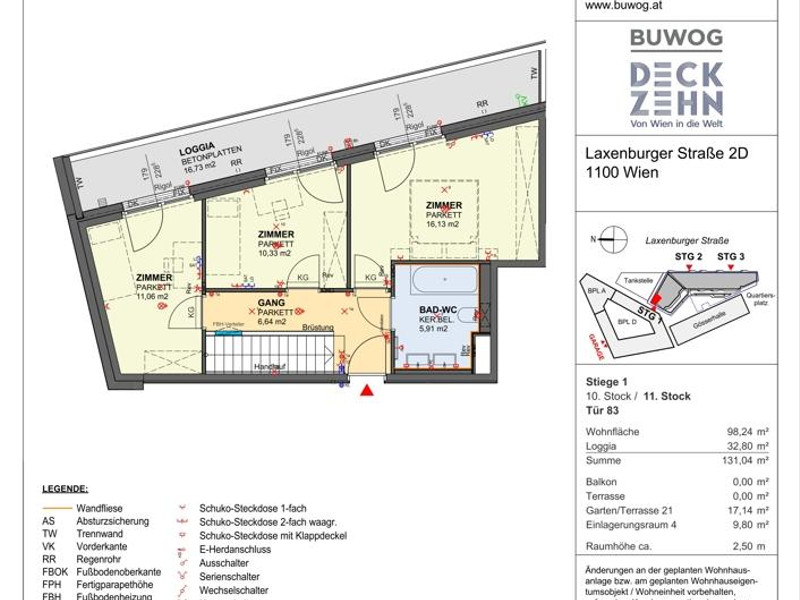 Wohnungsplan 2. Ebene