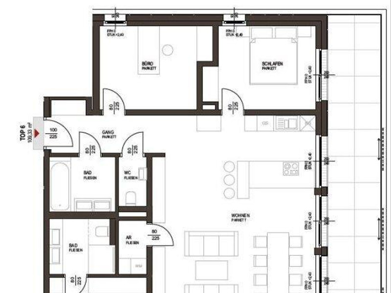 TOP06 Perfekt aufgeteilte 2-Zimmer-Wohnung in Gmunden