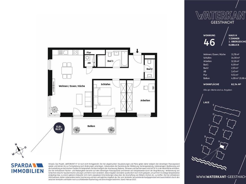 Grundriss Wohnung 46