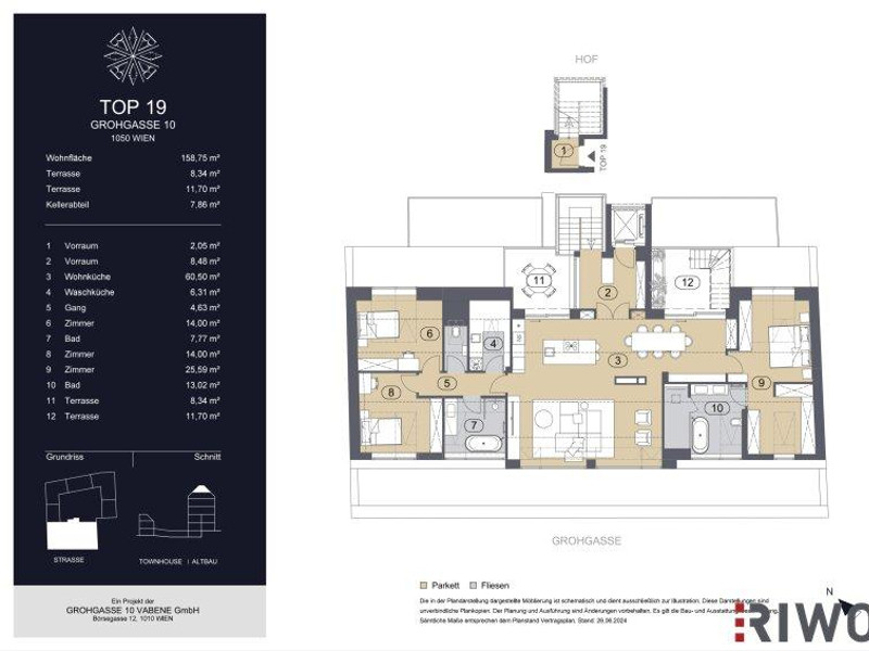 GROHGASSE 10 | luxuriöses Penthouse in Bestlage | zwei Terrassen auf Wohnebene plus 87m² Dachterra