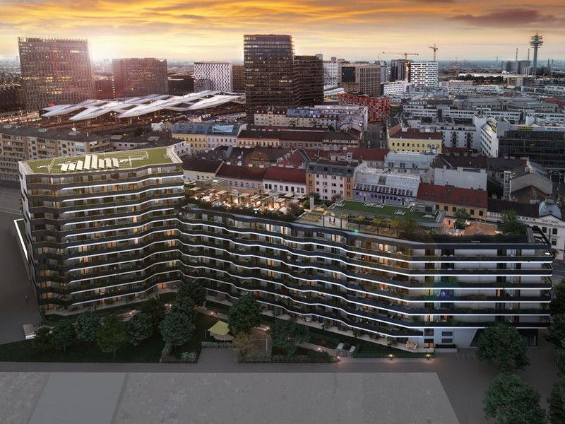 Bei der U1 Südtiroler Platz/Hauptbahnhof Wien - Neubau Erstbezug mit Loggia