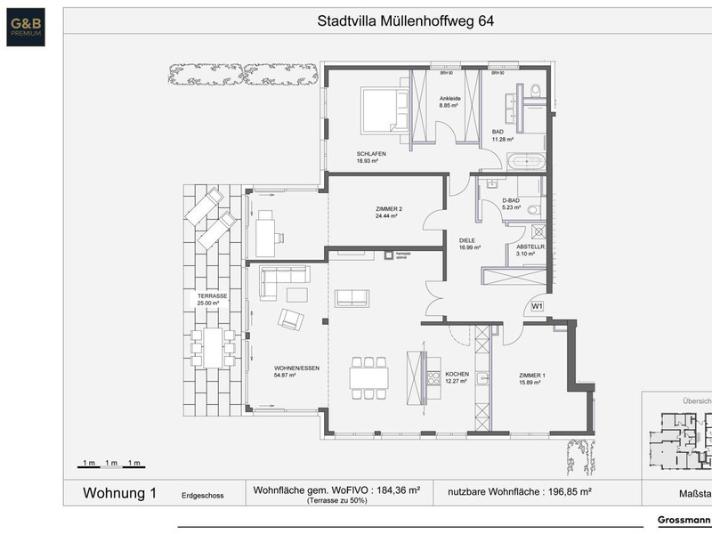 Exklusive Wohnung mit Traumgarten