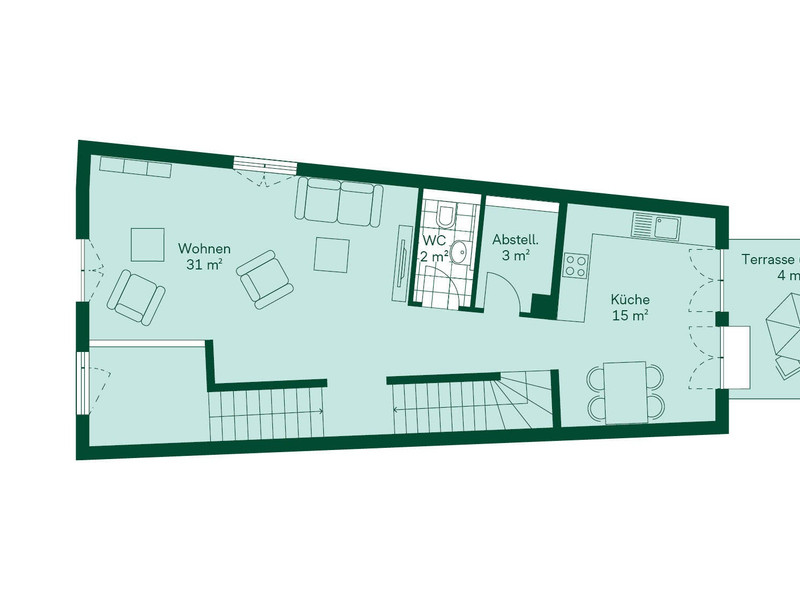 Reihenhaus Grundriss EG