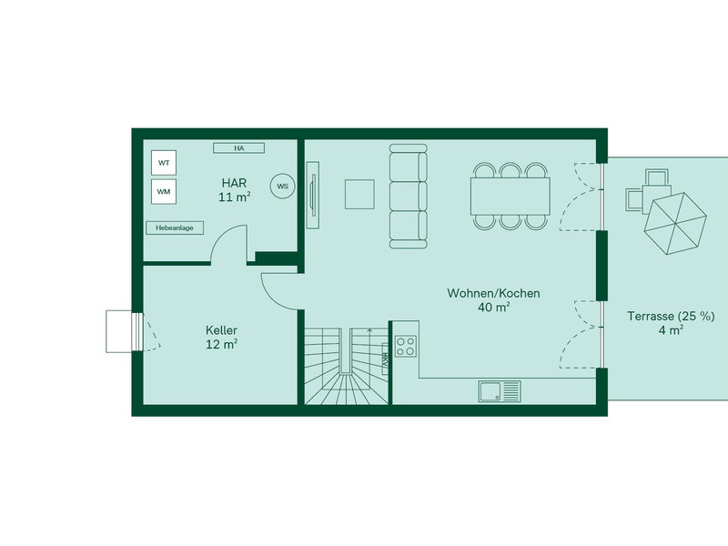 Doppelhaus Grundriss UG