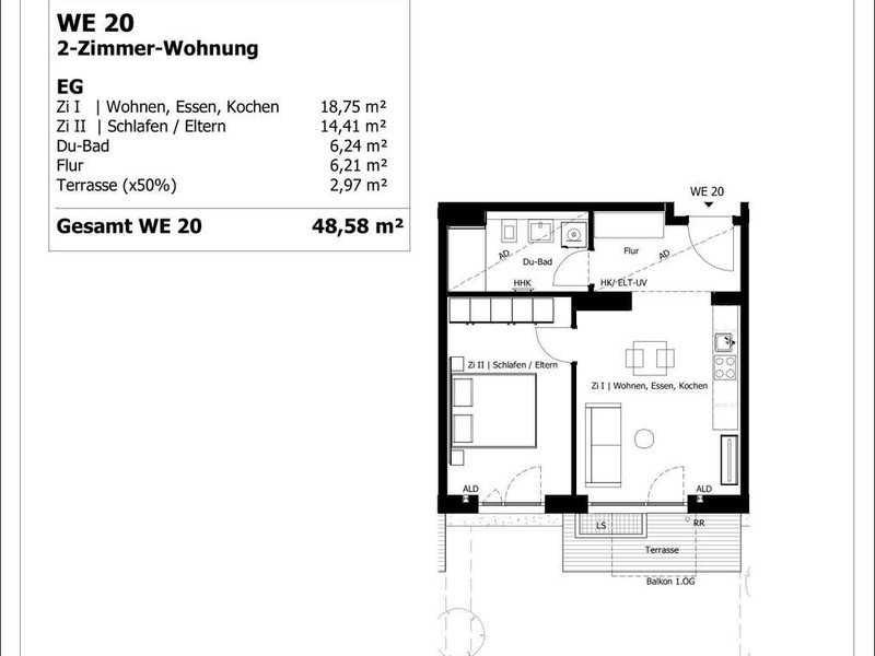 Grundriss WE 20