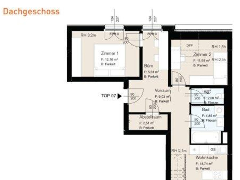 Provisionsfreier Erstbezug in ruhiger Lage: Moderne 4 Raum - Galeriewohnung mit Südbalkon und hochw