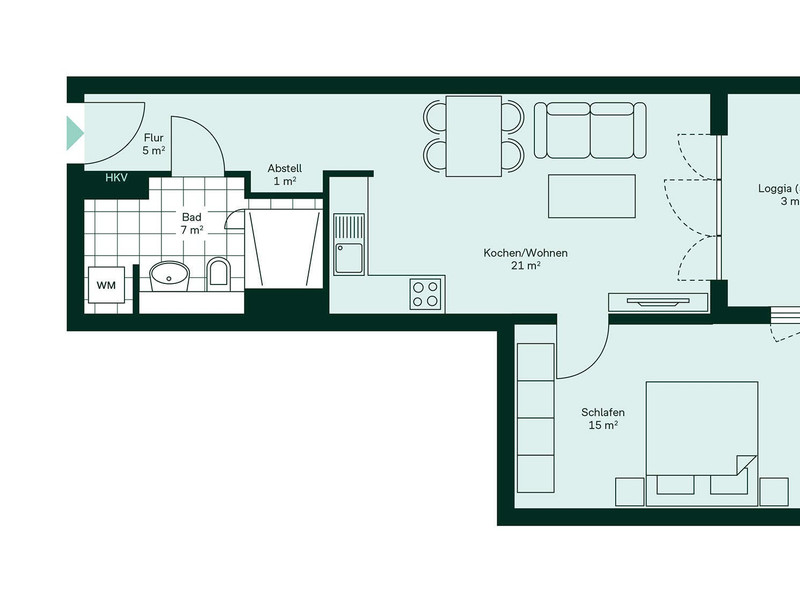 Barrierefreier und komfortabler Grundriss