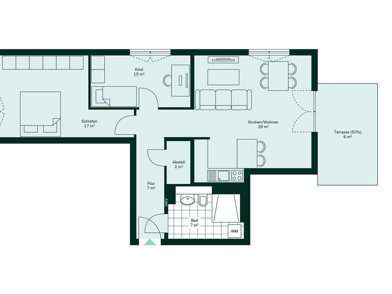 Barrierefreier und komfortabler Grundriss