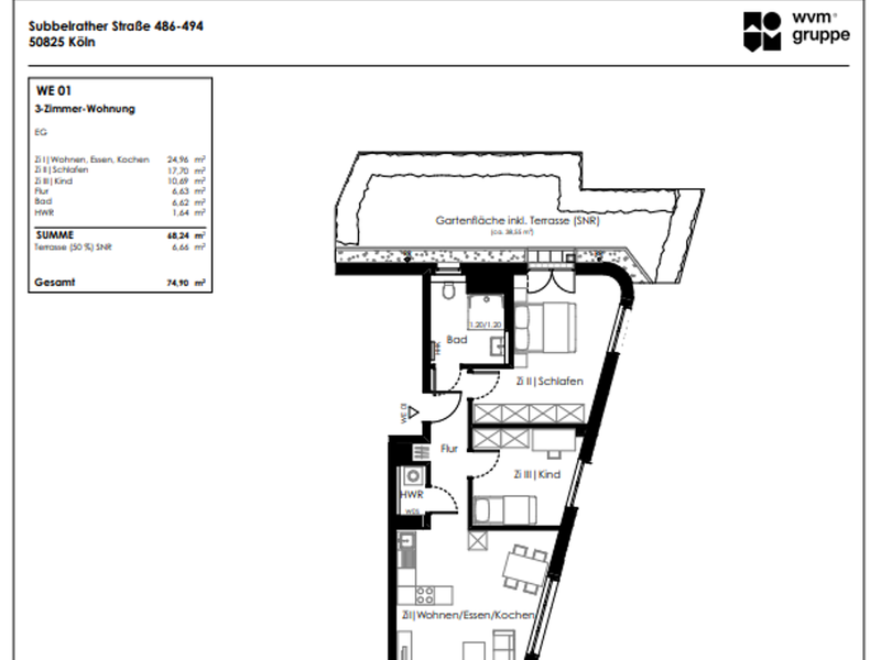 Grundriss WE 01