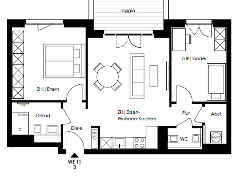 Grundriss WE11